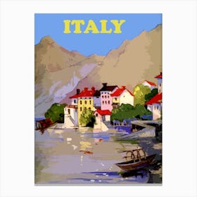 Italy, Vintage Travel Poster Canvas Print