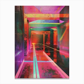 Neon Tunnel Canvas Print