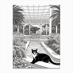 Descanso Gardens, Usa, Cats Line Art 1 Canvas Print