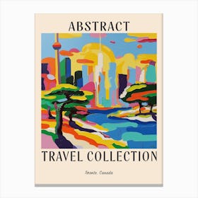 Abstract Travel Collection Poster Toronto Canada 9 Canvas Print