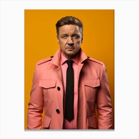 Man In A Pink Coat Canvas Print