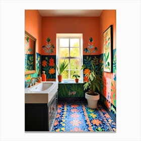 Colorful Bathroom Canvas Print