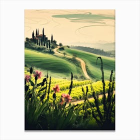 Tuscany, Flower Collage 6 Canvas Print