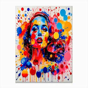 'The Girl', Dripping Art Canvas Print