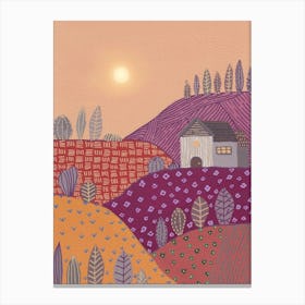 Warm Landscape And Patterns Canvas Print