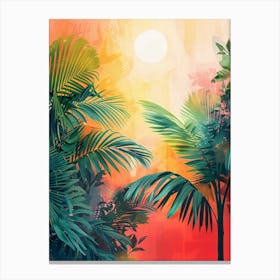 Tropical Sunset Canvas Art Canvas Print