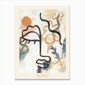 Moana Canvas Line Art Print