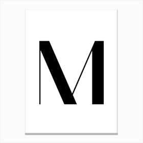 Letter M.Classy expressive letter. Canvas Print