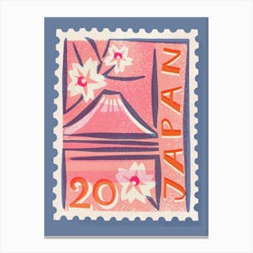 Japan Postage Stamp Canvas Print