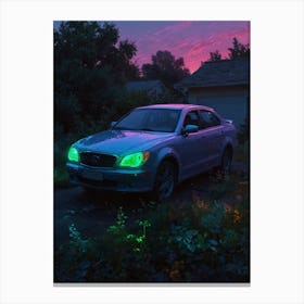 Glow In The Dark Car Canvas Print
