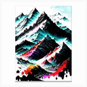Abstract Mountain Painting Canvas Print