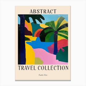Abstract Travel Collection Poster Puerto Rico 1 Canvas Print
