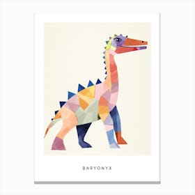 Nursery Dinosaur Art Baryonyx 5 Poster Canvas Print