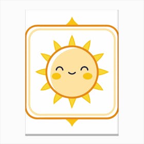 Sun Sticker Canvas Print