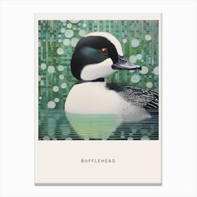 Ohara Koson Inspired Bird Painting Bufflehead 2 Poster Canvas Print