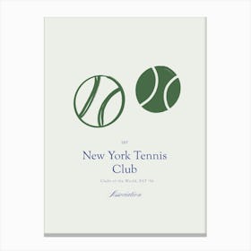 Retro Tennis Poster Canvas Print