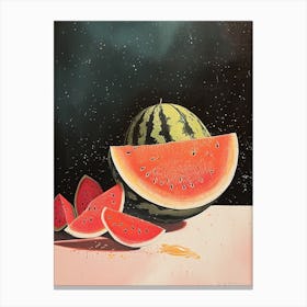 Art Deco Watermelon 1 Canvas Print
