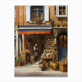 Shop In Paris Canvas Print