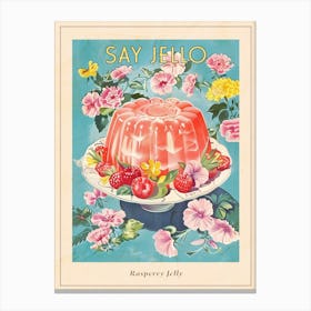 Rasperry Jelly Vintage Cookbook Illustration 1 Poster Canvas Print