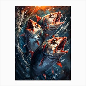 sardines fish art Canvas Print