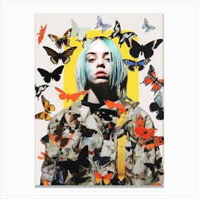 Billie Eilish Butterfly Collage 4 Canvas Print