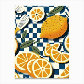 Oranges And Lemons Aesthetic Canvas Print