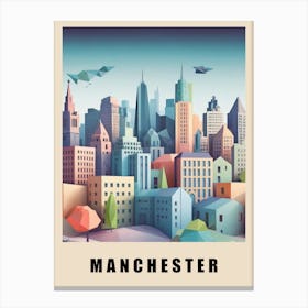 Manchester City Low Poly (28) Canvas Print