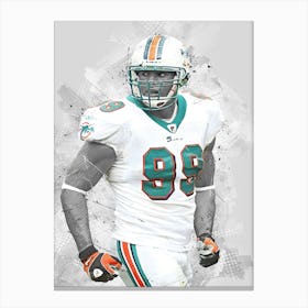 Jason Taylor Miami Dolphins Canvas Print