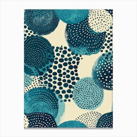 Blue Polka Dots 4 Canvas Print