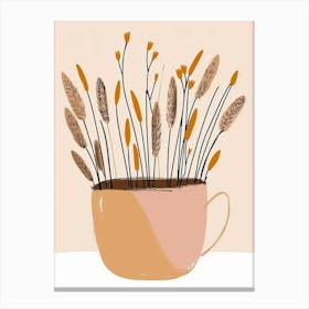 Illustration Of Wheat In A Cup Canvas Print