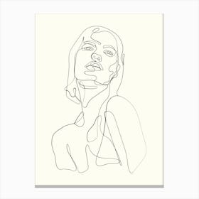 Single Line Drawing Monoline Hand Drawing Aesthetic Illustration 3 Canvas Print