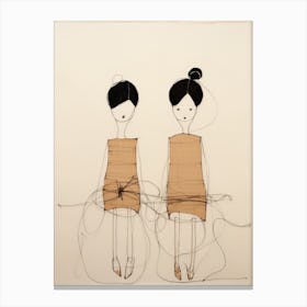Two Girls Canvas Print