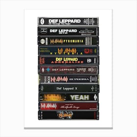 Def Leppard - Albums - Cassette Print Canvas Print