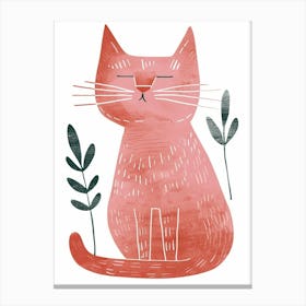 Colorpoint Shorthair Cat Clipart Illustration 4 Canvas Print