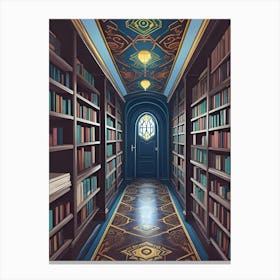 Library Hallway Canvas Print