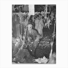 Picking Turkeys At Cooperative Poultry House, Brownwood, Texas By Russell Lee Canvas Print