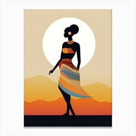 Simplicity in African Tribal Beauty Canvas Print