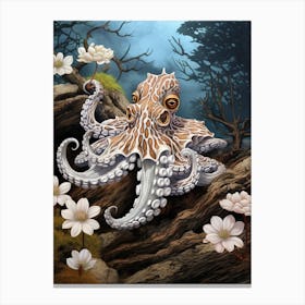 Mimic Octopus Illustration 15 Canvas Print