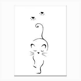 Cat Drawing Canvas Print