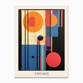 Museum Of Science And Industry Chicago Colourful Travel Poster Canvas Print