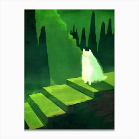 Cat In The Forest Canvas Print