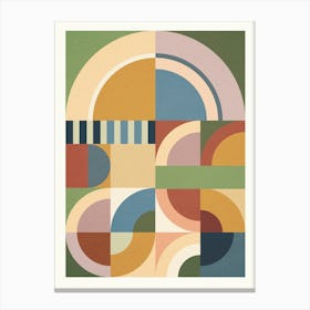 Abstract Bauhaus Geometry Sophisticated cosy Autumn Canvas Print