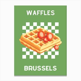 Waffles Brussels Kitchen Print Canvas Print