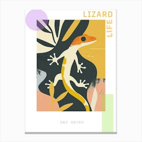 Day Gecko Abstract Modern Illustration 4 Poster Canvas Print