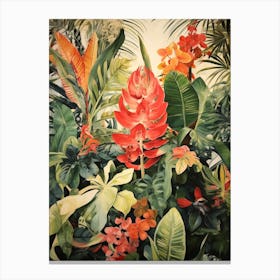 Tropical Plant Painting Zz Plant 1 Canvas Print