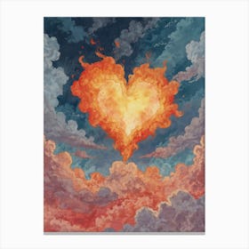 Heart Of Fire 50 Canvas Print