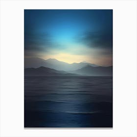 Seascape With Mountains Canvas Print