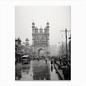 Lahore, Pakistan, Black And White Old Photo 4 Canvas Print