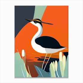 Grebe Pop Matisse Bird Canvas Print