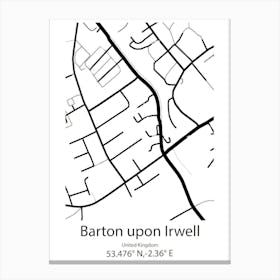 Barton Upon Humber,United Kingdom Minimalist Map Canvas Print